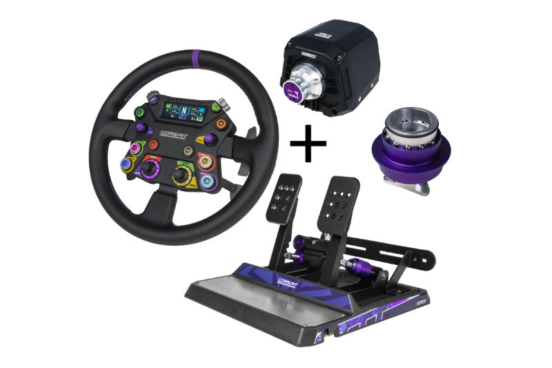 Conspit ARES APEX Wheelbase + 310 APEX-Lenkrad + CPP APEX2 Pedalset - Bundle