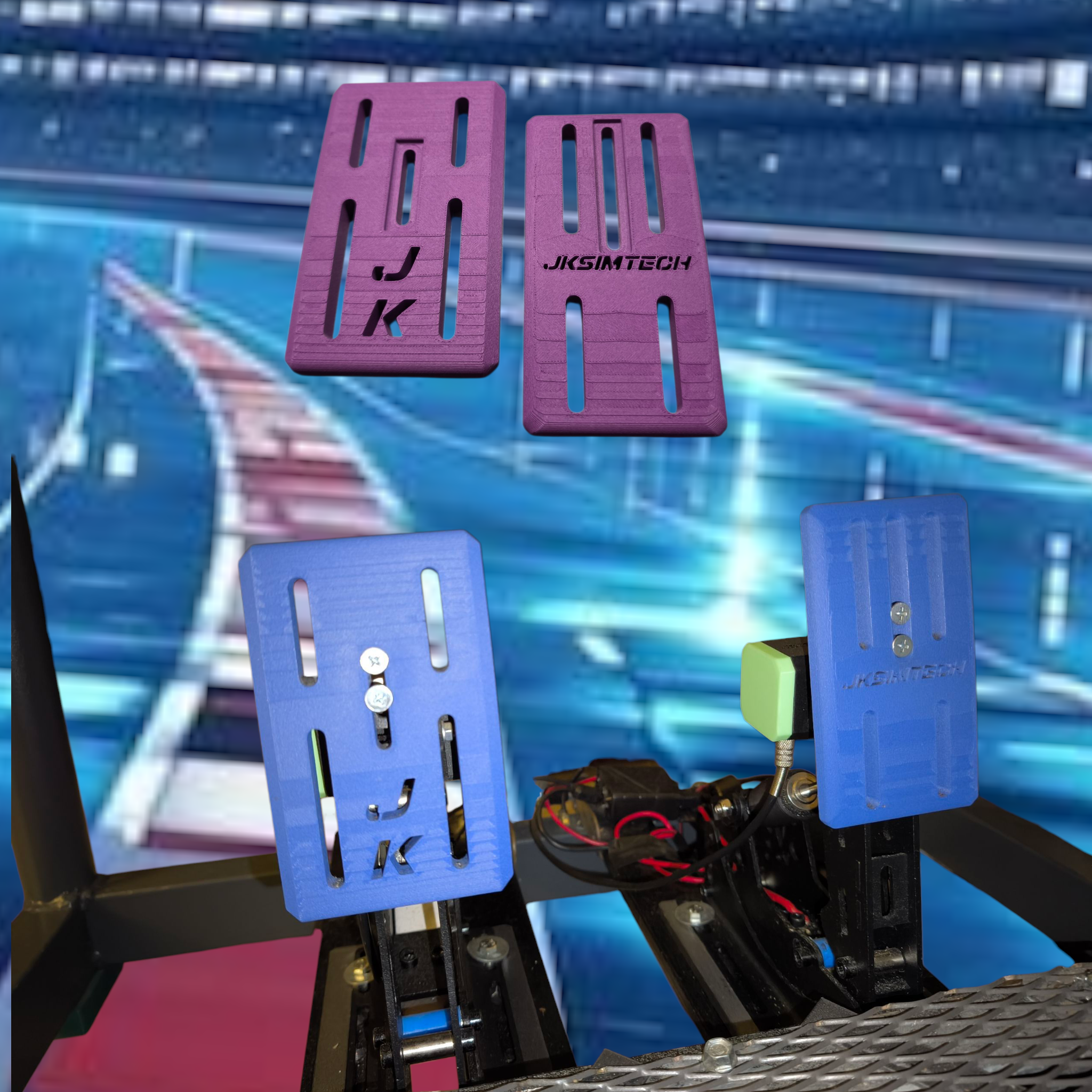 JKSIMTECH GT2 Pedal Set - 2er und 3er Pedal Set in Schwarz