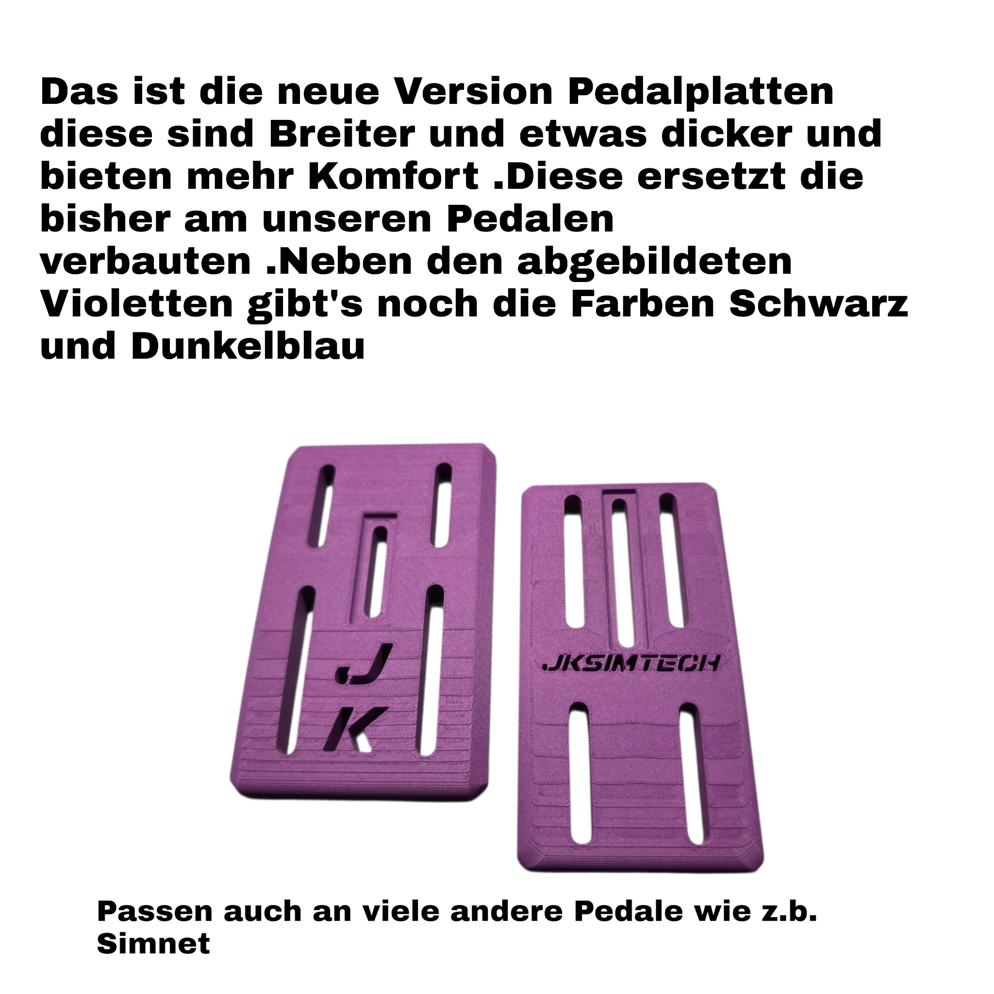 JKSIMTECH GT2 Pedal Set - 2er und 3er Pedal Set in Schwarz